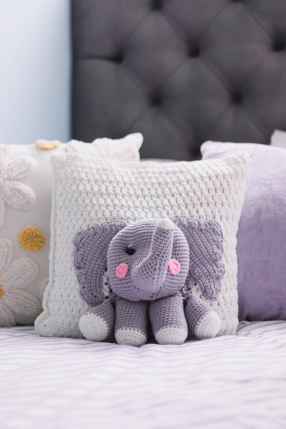 Cojín Amigurumi Elefantito Dulce Sueño