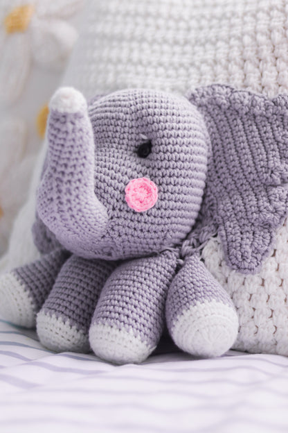 Cojín Amigurumi Elefantito Dulce Sueño
