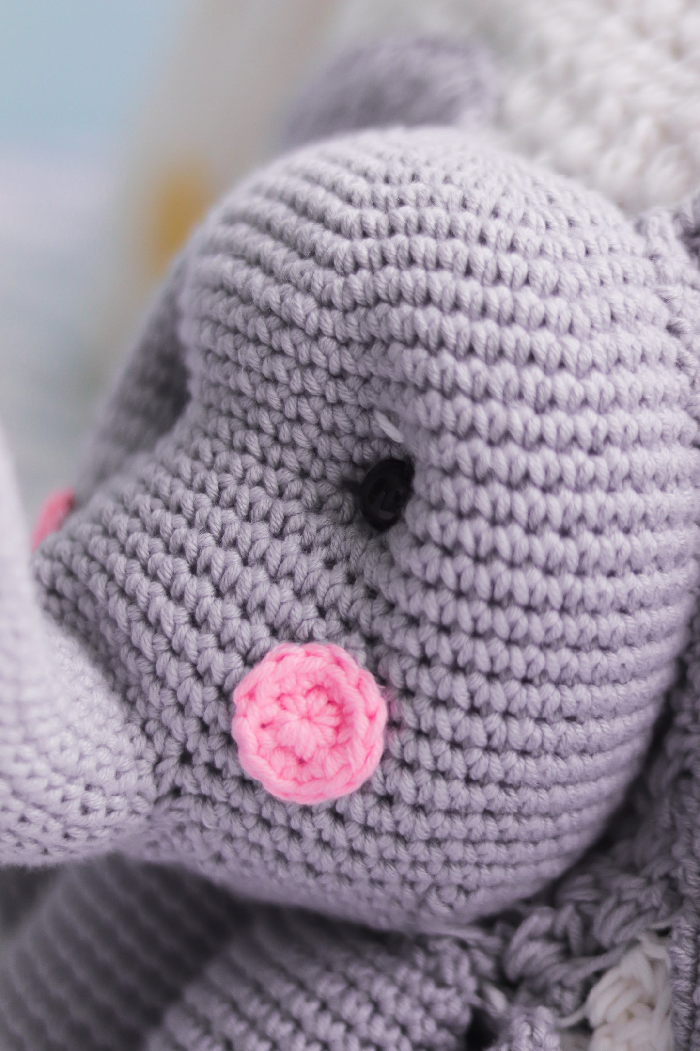 Cojín Amigurumi Elefantito Dulce Sueño